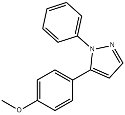 5-(4-甲氧基苯基)-1-苯基-1H-吡唑 结构式