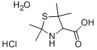 2,2,5,5-TETRAMETHYL-1,3-THIAZOLIDINE-4-CARBOXYLIC ACID,HYDRATE,HYDROCHLORIDE 结构式