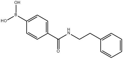 4-(苯乙基氨甲酰基)苯基硼酸 结构式