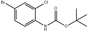 (4-溴-2-氯苯基)氨基甲酸叔丁酯 结构式