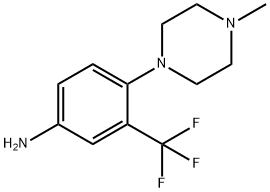 4-(4-甲基-哌嗪-1-基)-3-三氟甲基-苯胺 结构式