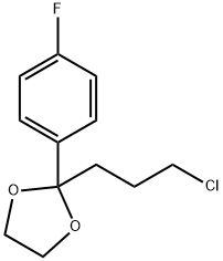 2-(3-氯丙基)-2-(4-氟苯基)-1,3-二氧戊烷 结构式