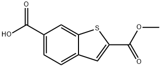 2-(甲氧羰基)苯并[B]噻吩-6-羧酸 结构式