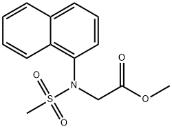 (甲磺酰基-萘-1-基-氨基)-乙酸甲酯 结构式