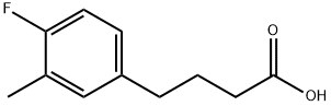 4-(4-氟代-3-甲基苯基)丁酸 结构式