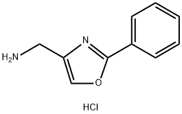 4-AMINOMETHYL-2-PHENYL-OXAZOLEHYDROCHLORIDE 结构式