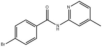 4-bromo-N-(4-methylpyridin-2-yl)benzamide 结构式