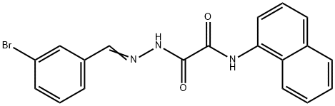 2-(2-(3-BROMOBENZYLIDENE)HYDRAZINO)-N-(1-NAPHTHYL)-2-OXOACETAMIDE 结构式