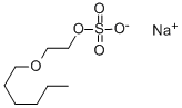 sodium 2-(hexyloxy)ethyl sulphate 结构式