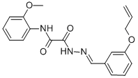 2-{2-[3-(allyloxy)benzylidene]hydrazino}-N-(2-methoxyphenyl)-2-oxoacetamide 结构式