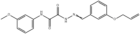 2-{2-[3-(allyloxy)benzylidene]hydrazino}-N-(3-methoxyphenyl)-2-oxoacetamide 结构式