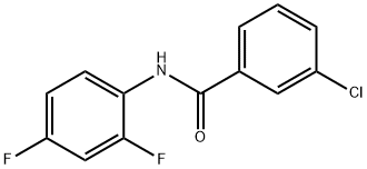 3-氯-N-(2,4-二氟苯基)苯甲酰胺 结构式