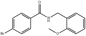 4-溴-N-(2-甲氧基苄基)苯甲酰胺 结构式