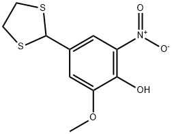 4-(1,3-dithiolan-2-yl)-2-methoxy-6-nitrobenzenol 结构式