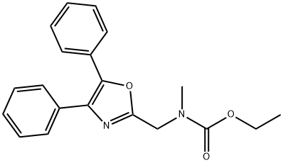 N-[(4,5-Diphenyl-2-oxazolyl)methyl]-N-methylcarbamic acid ethyl ester 结构式