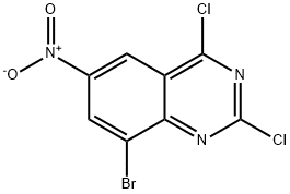 8-溴-2,4-二氯-6-硝基喹唑啉 结构式