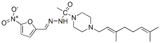 5-Nitro-2-furaldehyde [4-[(3E)-3,7-dimethyl-2,6-octadienyl]-1-piperazinylacetyl]hydrazone 结构式