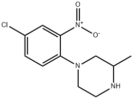 1-(4-Chloro-2-nitrophenyl)-3-methylpiperazine 结构式