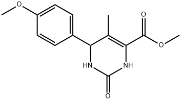 4-Pyrimidinecarboxylicacid,1,2,3,6-tetrahydro-6-(4-methoxyphenyl)-5-methyl-2-oxo-,methylester(9CI) 结构式