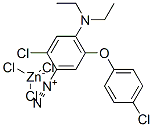 锌2-氯-5-(4-氯苯氧基)-4-二乙基氨基偶氮苯三氯化物 结构式
