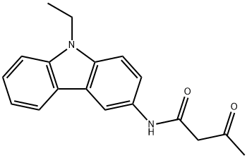 N-(9-乙基-9H-咔唑-3-基)-3-氧代丁酰胺 结构式