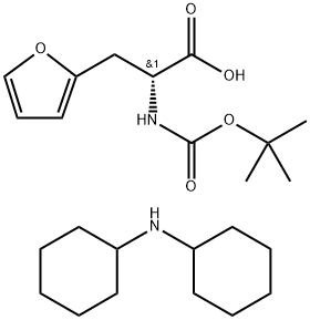 N-BOC-2-呋喃基-D-丙氨酸 二环己基铵盐 结构式