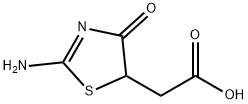 (2-亚氨基-4-氧代-1,3-四氢噻唑-5-基)乙酸 结构式