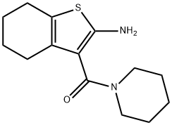 3-(哌啶-1-基羰基)-4,5,6,7-四氢-1-苯并噻吩-2-基胺 结构式