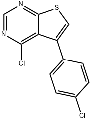 4-氯-5-(4-氯苯基)噻吩并[2,3-D]吡啶 结构式