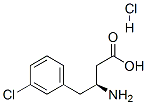 (S)-3-氨基-4-(3-氯苯基)丁酸盐酸盐 结构式