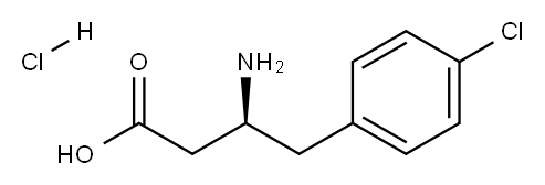 (S)-3-氨基-4-(4-氯苯基)丁酸盐酸盐 结构式
