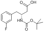 BOC-(R)-3-氨基-4-(3-氟苯基)-丁酸 结构式