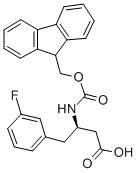FMOC-(R)-3-氨基-4-(3-氟苯基)-丁酸 结构式