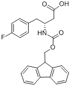 (ΒR)-Β-[[(9H-芴-9-甲氧基)羰基]氨基]-4-氟苯丁酸 结构式