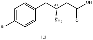 (R)-3-氨基-4-(4-溴苯基)-丁酸盐酸盐 结构式