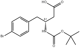 BOC-(R)-3-氨基-4-(4-溴苯基)-丁酸 结构式