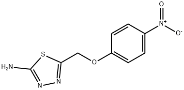 5-[(4-硝基苯氧基)甲基]-1,3,4-噻二唑-2-胺 结构式