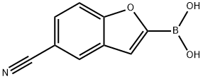 5-氰基-1-苯并呋喃-2-硼酸 结构式