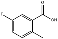 5-氟-2-甲基苯甲酸 结构式