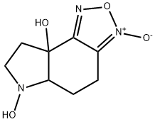 8aH-Pyrrolo[3,2-e]-2,1,3-benzoxadiazol-8a-ol, 4,5,5a,6,7,8-hexahydro-6-hydroxy-, 3-oxide (9CI) 结构式