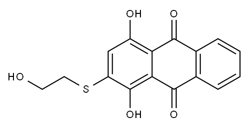 1,4-二羟基-2-(2-羟基乙基硫基)蒽-9,10-二酮 结构式