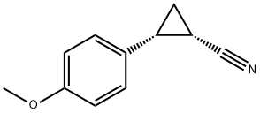 Cyclopropanecarbonitrile, 2-(4-methoxyphenyl)-, (1S,2R)- (9CI) 结构式