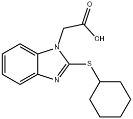 [2-(CYCLOHEXYLTHIO)-1H-BENZIMIDAZOL-1-YL]ACETIC ACID 结构式