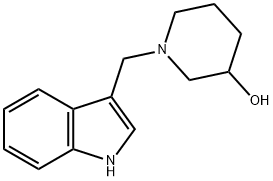 1-(1H-吲哚-3-基甲基)哌啶-3-醇 结构式
