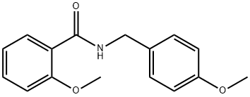 2-甲氧基-N-(4-甲氧基苄基)苯甲酰胺 结构式