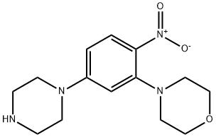 4-(2-硝基-5-哌嗪-1-基苯基)吗啉盐酸盐 结构式