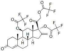 Pregn-4-ene-3,20-dione, 11beta,17,21-trihydroxy-16-methylene-, tris(tr ifluoroacetate) 结构式