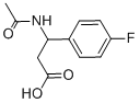 3-乙酰氨基-3-(4-氟苯基)丙酸 结构式