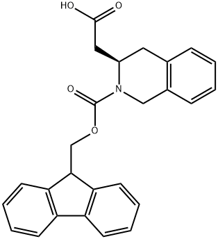(3R)-2-[(9H-芴-9-甲氧基)羰基]-3,4-二氢-3(1H)-异喹啉乙酸 结构式