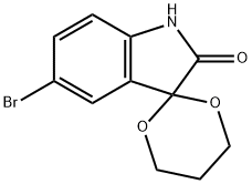 5'-溴螺[[1,3]二氧六环-2,3'-吲哚啉]-2'-酮 结构式